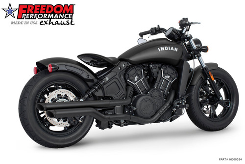 Freedom Performance INDIAN SCOUT-ROGUE-BOBBER-SIXTY-SPORT-TWENTY 2.5" SLIPONS 2014-2024 BUNDLE - IN00329 - BLACK / SLASH / PITCH BLACK