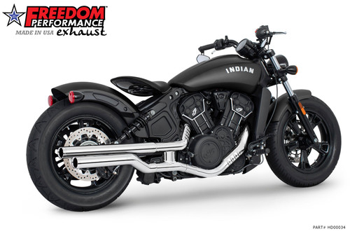 Freedom Performance INDIAN SCOUT-ROGUE-BOBBER-SIXTY-SPORT-TWENTY 2.5" SLIPONS 2014-2024 BUNDLE - IN00330 - CHROME / STRAIGHT / CHROME