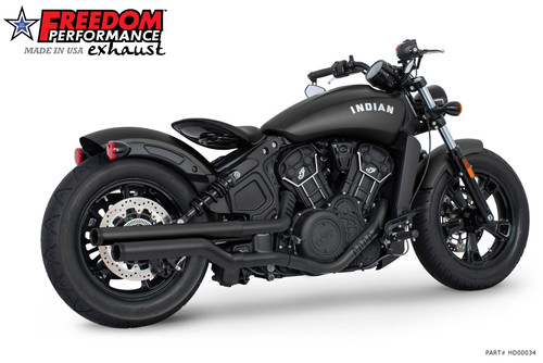 Freedom Performance INDIAN SCOUT-ROGUE-BOBBER-SIXTY-SPORT-TWENTY 2.5" SLIPONS 2014-2024 BUNDLE - IN00335 - BLACK / STRAIGHT / PITCH BLACK