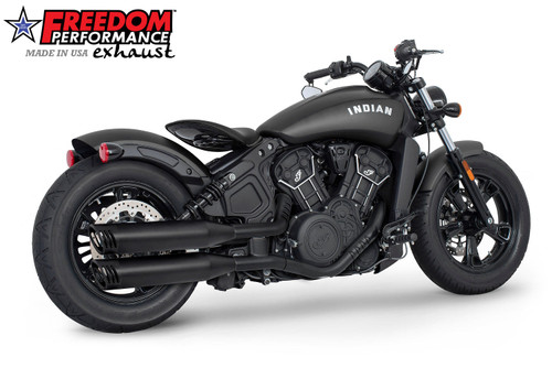 Freedom Performance INDIAN SCOUT-ROGUE-BOBBER-SIXTY-SPORT-TWENTY FREEDOM 4" SLIP-ONS 2014-2024 Bundle - IN00364 - BLACK / RACING / PITCH BLACK