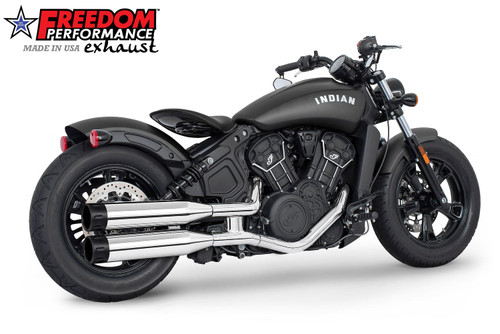 Freedom Performance INDIAN SCOUT-ROGUE-BOBBER-SIXTY-SPORT-TWENTY FREEDOM 4" SLIP-ONS 2014-2024 Bundle - IN00368 - CHROME / EAGLE / PITCH BLACK