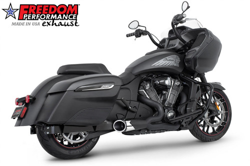 Freedom Performance INDIAN CHALLENGER/PURSUIT/ELITE 2-INTO-1 SHORTY FULL SYSTEM 2020-PRESENT BUNDLE - IN00517 - COMBO BLACK / SLASH / SCULPTED BLACK