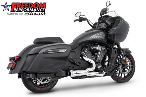 Freedom Performance INDIAN CHALLENGER/PURSUIT/ELITE 2-INTO-1 SHORTY FULL SYSTEM 2020-PRESENT BUNDLE - IN00519 - CHROME / AMERICAN OUTLAW / CHROME