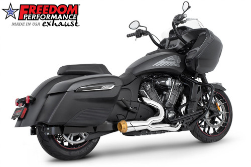 Freedom Performance INDIAN CHALLENGER/PURSUIT/ELITE 2-INTO-1 SHORTY FULL SYSTEM 2020-PRESENT BUNDLE - IN00523 - CHROME / AMERICAN OUTLAW / SOLID GOLD