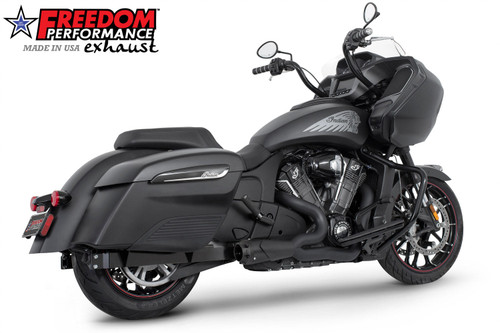 Freedom Performance INDIAN CHALLENGER/PURSUIT/ELITE 2-INTO-1 SHORTY FULL SYSTEM 2020-PRESENT BUNDLE - IN00526 - BLACK / AMERICAN OUTLAW / PITCH BLACK