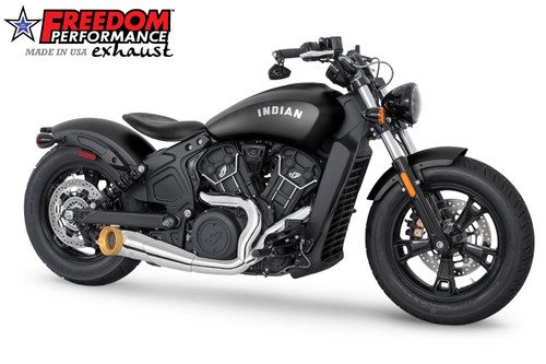Freedom Performance INDIAN SCOUT-ROGUE-BOBBER-SIXTY-SPORT-TWENTY COMBAT 2-INTO-1 TURNOUT/SIDEDUMP BUNDLE 2014-2024 - IN00663 - CHROME / STRAIGHT / SOLID GOLD
