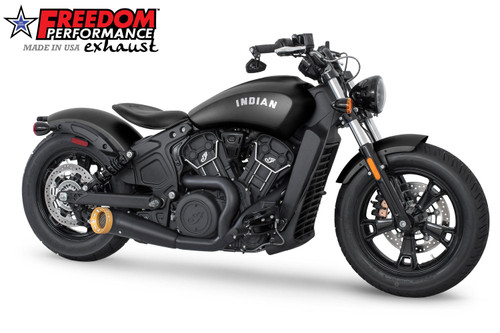 Freedom Performance INDIAN SCOUT-ROGUE-BOBBER-SIXTY-SPORT-TWENTY COMBAT 2-INTO-1 TURNOUT/SIDEDUMP BUNDLE 2014-2024 - IN00664 - BLACK / STRAIGHT / SCULPTED GOLD