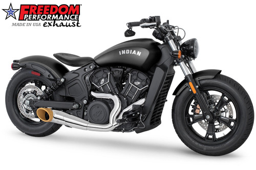 Freedom Performance INDIAN SCOUT-ROGUE-BOBBER-SIXTY-SPORT-TWENTY COMBAT 2-INTO-1 TURNOUT/SIDEDUMP BUNDLE 2014-2024 - IN00668 - CHROME / SLASH / SOLID GOLD