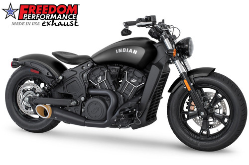 Freedom Performance INDIAN SCOUT-ROGUE-BOBBER-SIXTY-SPORT-TWENTY COMBAT 2-INTO-1 TURNOUT/SIDEDUMP BUNDLE 2014-2024 - IN00669 - BLACK / SLASH / SCULPTED GOLD