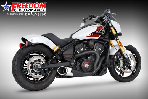 Freedom Performance INDIAN 2025-PRESENT SCOUT 101-CLASSIC-SUPER-SPORT-BOBBER 4.5" 2 INTO 1 SHORTY BUNDLE - IN00683 - COMBO BLACK / COMBAT / SCULPTED BLACK