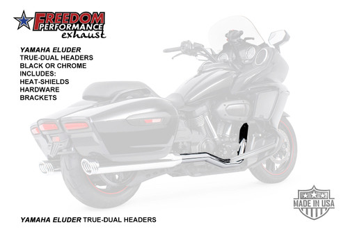 Freedom Performance YAMAHA ELUDER TRUE-DUAL HEADERS W/ HEATSHIELDS Mounting HARDWARE (SPECIAL ORDER)