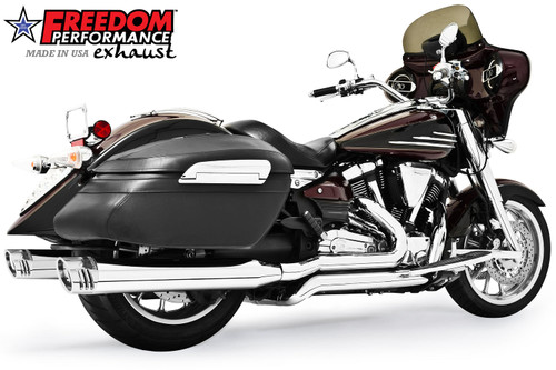 Freedom Performance YAMAHA ROADLINER/STRATOLINER 5 STEPPED COMPLETE 4" TRUE-DUAL SYSTEM 2006-2014 BUNDLE