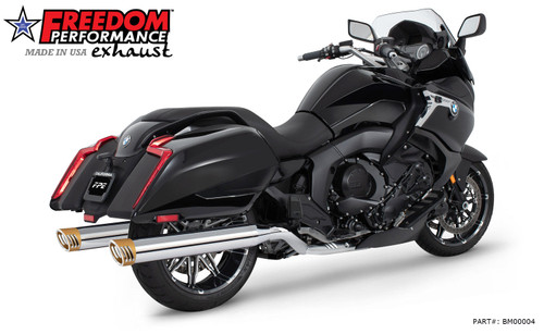 Freedom Performance BMW K 1600 B GRAND AMERICA 4" FREEDOM SLIP-ONS 2017-PRESENT - BM00004 - CHROME / RACING / SCULPTED GOLD