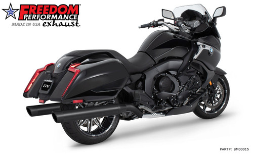 Freedom Performance BMW K 1600 B GRAND AMERICA 4" FREEDOM SLIP-ONS 2017-PRESENT - BM00015 - BLACK / LIBERTY / PITCH BLACK