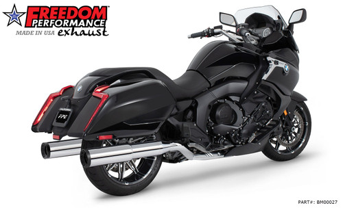 Freedom Performance BMW K 1600 B GRAND AMERICA 2-STEP 4.5" FREEDOM SLIP-ONS 2017-PRESENT BUNDLE - BM00027 - CHROME / STRAIGHT / PITCH BLACK