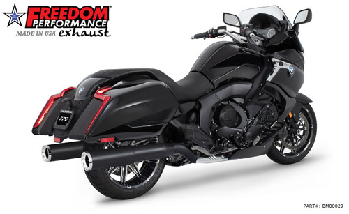 Freedom Performance BMW K 1600 B GRAND AMERICA 2-STEP 4.5" FREEDOM SLIP-ONS 2017-PRESENT BUNDLE - BM00029 - BLACK / STRAIGHT / CHROME