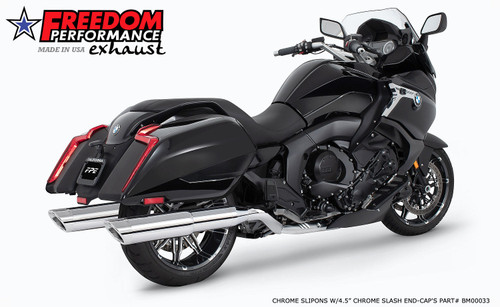 Freedom Performance BMW K 1600 B GRAND AMERICA 2-STEP 4.5" FREEDOM SLIP-ONS 2017-PRESENT BUNDLE - BM00033 - CHROME / SLASH / CHROME