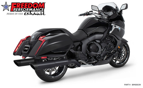 Freedom Performance BMW K 1600 B GRAND AMERICA 2-STEP 4.5" FREEDOM SLIP-ONS 2017-PRESENT BUNDLE - BM00039 - BLACK / SLASH / PITCH BLACK