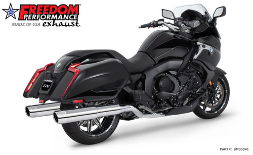 Freedom Performance BMW K 1600 B GRAND AMERICA 2-STEP 4.5" FREEDOM SLIP-ONS 2017-PRESENT BUNDLE - BM00041 - CHROME / COMBAT FLUTED / CHROME