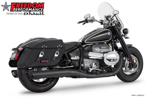 Freedom Performance BMW R 18 CLASSIC BAGGER 4" SLIP-ONS ONLY! 2020-PRESENT BUNDLE - BM00221 - BLACK / RACING / PITCH BLACK