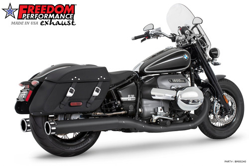 Freedom Performance BMW R 18 CLASSIC BAGGER 4" SLIP-ONS ONLY! 2020-PRESENT BUNDLE - BM00240 - BLACK / EAGLE / SCULPTED BLACK