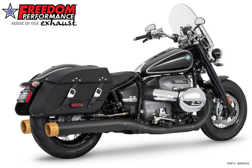 Freedom Performance BMW R 18 CLASSIC BAGGER 4" SLIP-ONS ONLY! 2020-PRESENT BUNDLE - BM00243 - BLACK / EAGLE / SOLID GOLD