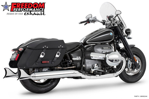 Freedom Performance BMW R 18 CLASSIC BAGGER 4" SLIP-ONS ONLY! 2020-PRESENT BUNDLE - BM00244 - CHROME / SHARKTAIL / CHROME