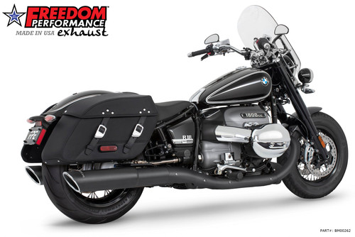 Freedom Performance BMW R 18 CLASSIC BAGGER 2-STEP 4.5" SLIP-ONS ONLY! 2020-PRESENT BUNDLE - BM00262 - BLACK / SLASH / SCULPTED BLACK