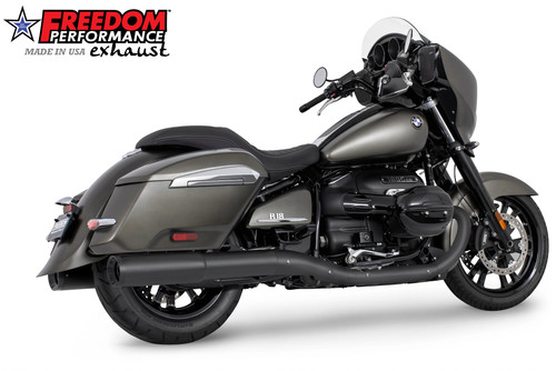 Freedom Performance BMW R 18 BAGGER B/TRANSCONTINENTAL/ROCTANE 2-STEP 4.5" EXTENDED SLIP-ONS ONLY! 2022-PRESENT BUNDLE - BM00337 - BLACK / STRAIGHT / PITCH BLACK