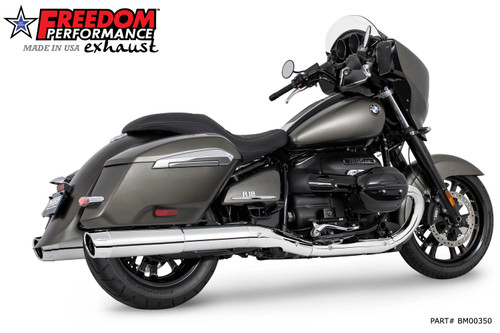 Freedom Performance BMW R 18 BAGGER B/TRANSCONTINENTAL/ROCTANE 2-STEP 4.5" EXTENDED SLIP-ONS ONLY! 2022-PRESENT BUNDLE - BM00350 - CHROME / COMBAT FLUTED / CHROME