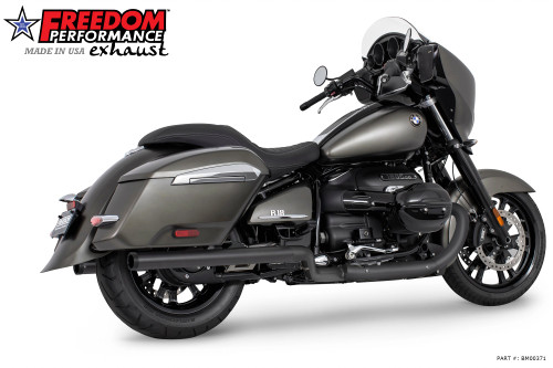 Freedom Performance BMW R 18 BAGGER B/TRANSCONTINENTAL/ROCTANE 2.5" EXTENDED SLIP-ONS - BM00371 - 39" BLACK / STRAIGHT / PITCH BLACK