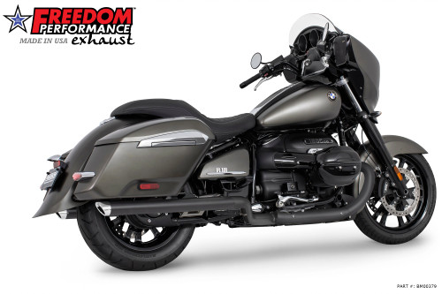 Freedom Performance BMW R 18 BAGGER B/TRANSCONTINENTAL/ROCTANE 2.5" EXTENDED SLIP-ONS - BM00379 - 39" BLACK / SLASH / CHROME
