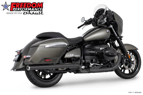 Freedom Performance BMW R 18 BAGGER B/TRANSCONTINENTAL/ROCTANE 2.5" EXTENDED SLIP-ONS - BM00389 - 42" BLACK / STRAIGHT / CHROME