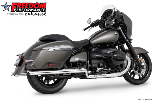 Freedom Performance BMW R 18 BAGGER B/TRANSCONTINENTAL/ROCTANE 2.5" EXTENDED SLIP-ONS - BM00394 - 42" CHROME / SLASH / CHROME