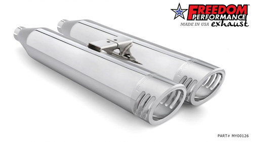 Freedom Performance YAMAHA VENTURE/ROYAL STAR/TOUR DELUXE 1999-2014 SLIP-ONS check description for Quiet Baffles. - MY00126 - CHROME / RACING / CHROME