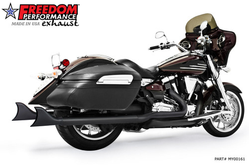 Freedom Performance YAMAHA ROADLINER/ STRATOLINER/ RAIDER SHARKTAIL TRUE-DUAL COMPLETE SYSTEM - MY00161 - BLACK / STANDARD / ROADLINER/STRATOLINER 2006-2015