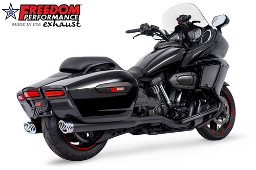 Freedom Performance YAMAHA ELUDER SLIP-ONS 2017-PRESENT - MY00185 - BLACK / RACING / CHROME
