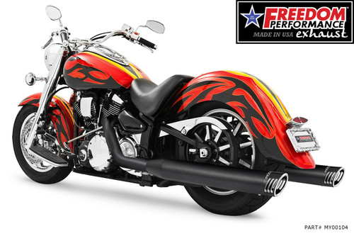 Freedom Performance YAMAHA ROADSTAR/1600/SILVERADO TRUE-DUAL SYSTEM 1999-2014 - MY00230 - BLACK / RACING / SCULPTED BLACK
