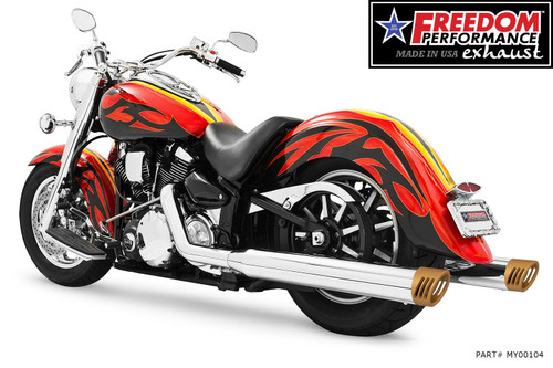 Freedom Performance YAMAHA ROADSTAR/1600/SILVERADO TRUE-DUAL SYSTEM 1999-2014 - MY00232 - CHROME / RACING / SOLID GOLD