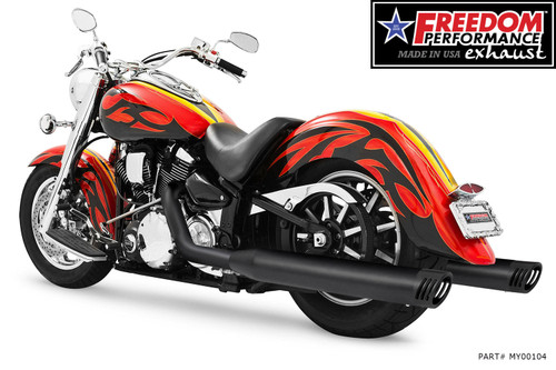 Freedom Performance YAMAHA ROADSTAR/1600/SILVERADO TRUE-DUAL SYSTEM 1999-2014 - MY00233 - BLACK / RACING / PITCH BLACK