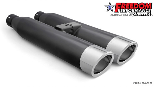 Freedom Performance YAMAHA VENTURE/ROYAL STAR/TOUR DELUXE 1999-2014 SLIP-ONS check description for Quiet Baffles. - MY00272 - BLACK / LIBERTY / CHROME