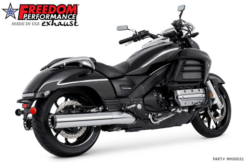 Freedom Performance HONDA VALKYRIE 4.5" SLIP-ONS 2014 TO PRESENT BUNDLE - MH00031 - CHROME / STRAIGHT / SCULPTED BLACK