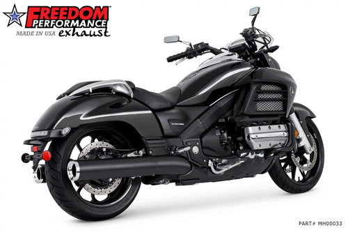 Freedom Performance HONDA VALKYRIE 4.5" SLIP-ONS 2014 TO PRESENT BUNDLE - MH00033 - BLACK / STRAIGHT / CHROME