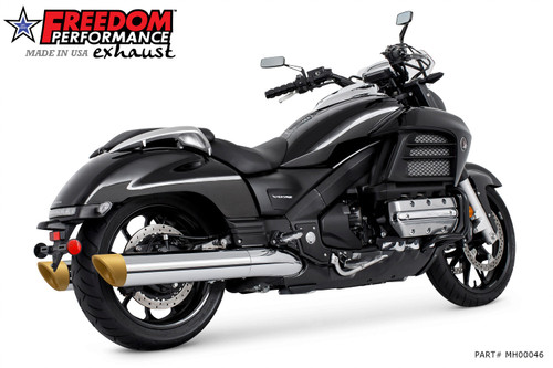Freedom Performance HONDA VALKYRIE 4.5" SLIP-ONS 2014 TO PRESENT BUNDLE - MH00046 - CHROME / SLASH / SOLID GOLD