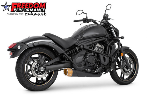 Freedom Performance KAWASAKI VULCAN S 2-INTO-1 SHORTY 2015-PRESENT BUNDLE - MK00136 - BLACK / COMBAT FLUTED / SCULPTED GOLD
