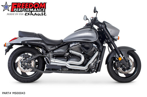 Freedom Performance SUZUKI BOULEVARD M90 2-INTO-1 SHORTY 2015-Present Bundle - MS00043 - CHROME / COMBAT / SCULPTED BLACK