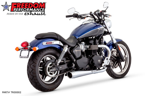 Freedom Performance TRIUMPH AMERICA & SPEEDMASTER 2013-2020 W/ 4.5" SLIP-ONS (*SPECIAL ORDER) - TR00005 - CHROME / COMBAT FLUTED / CHROME