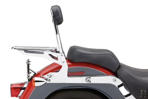 COBRA 602-2001 DETACHABLE BACKREST ROUND CHROME SOFTAIL 00-06