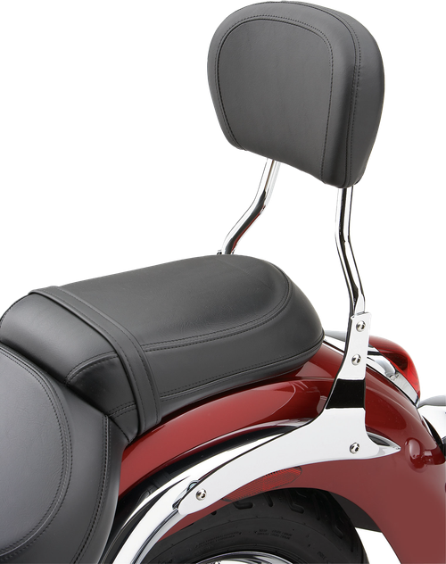 COBRA 02-8611 SHORT ROUND SISSY BAR W/PAD CHROME HON 750 C2/PHANTOM