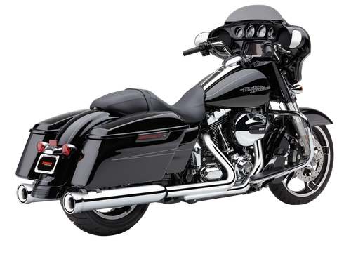 COBRA 5201 4" NH SLIP-ONS CHROME INDIAN LEATHER BAG